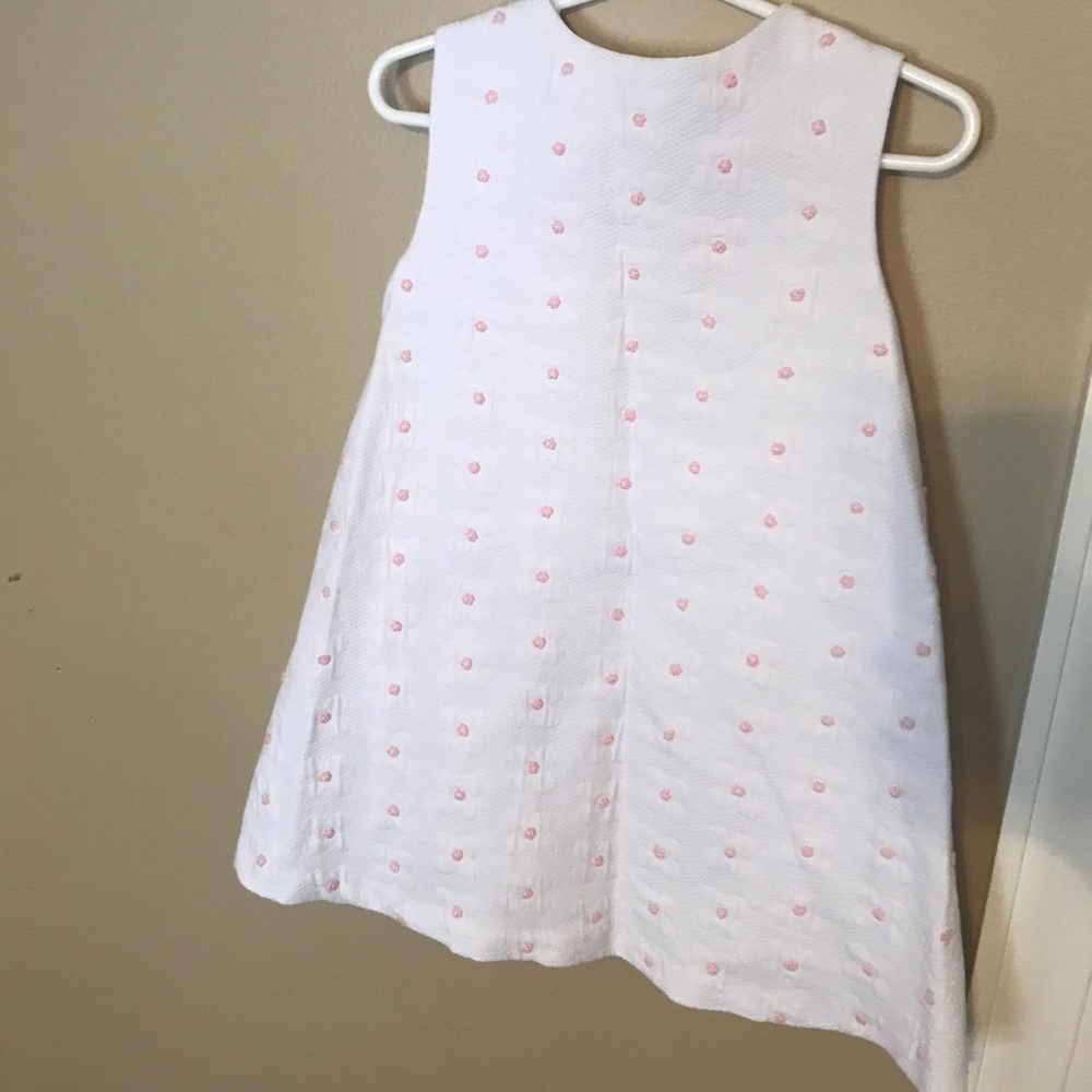 2T White w pink flowers dress